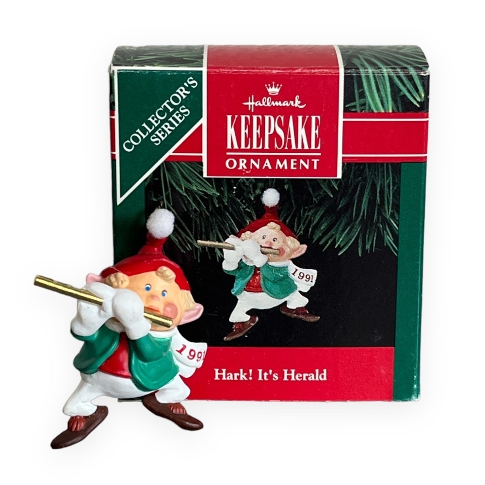 Hallmark Hark Its Herald‎ 3rd In Series Dated 1991 Keepsake Ornament Vintage 2”